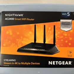 NETGEAR Nighthawk AC2400 Smart WiFi Router (WiFi 5) – High Speed, Dual Band