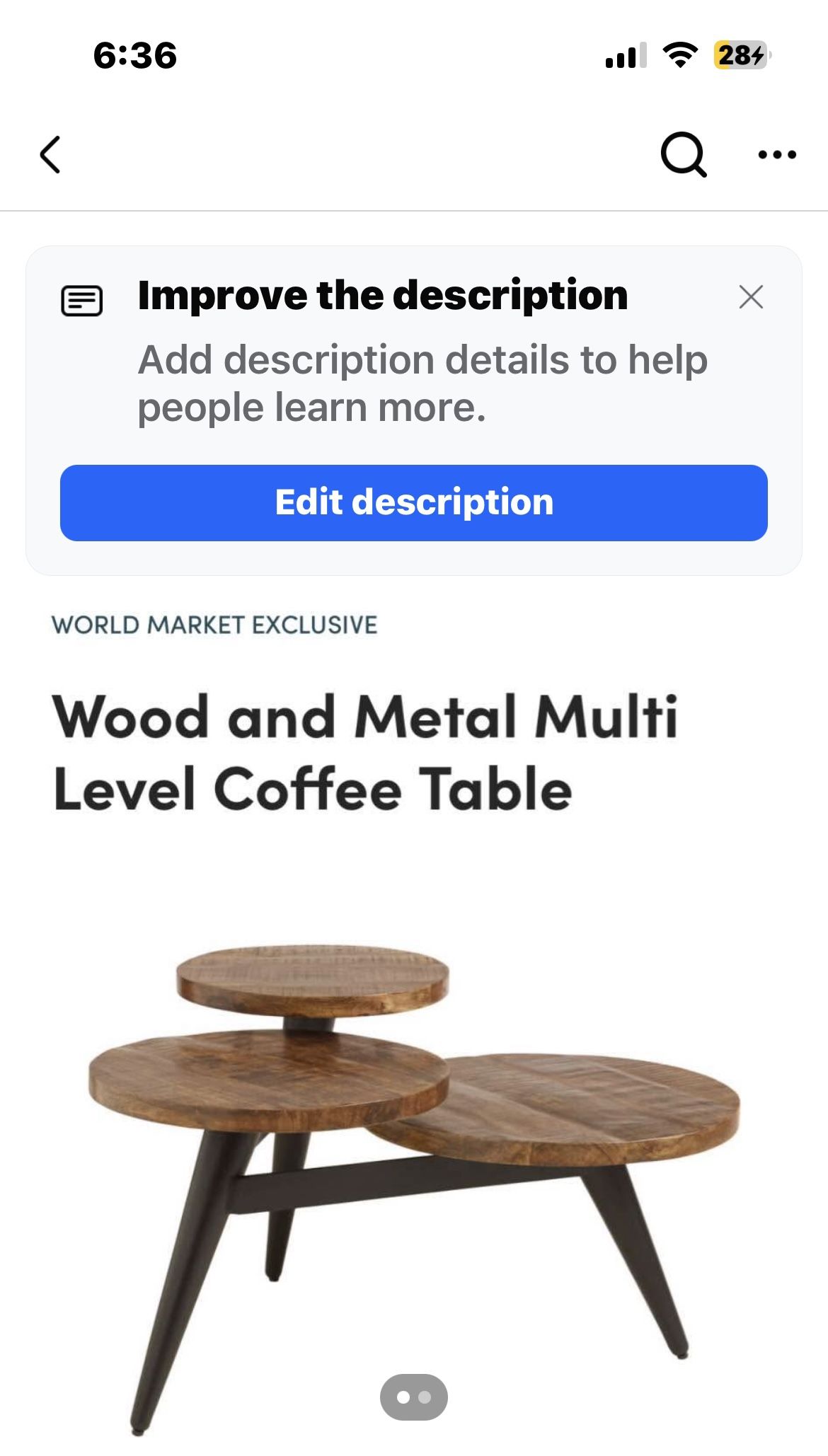 World Market Coffee Table
