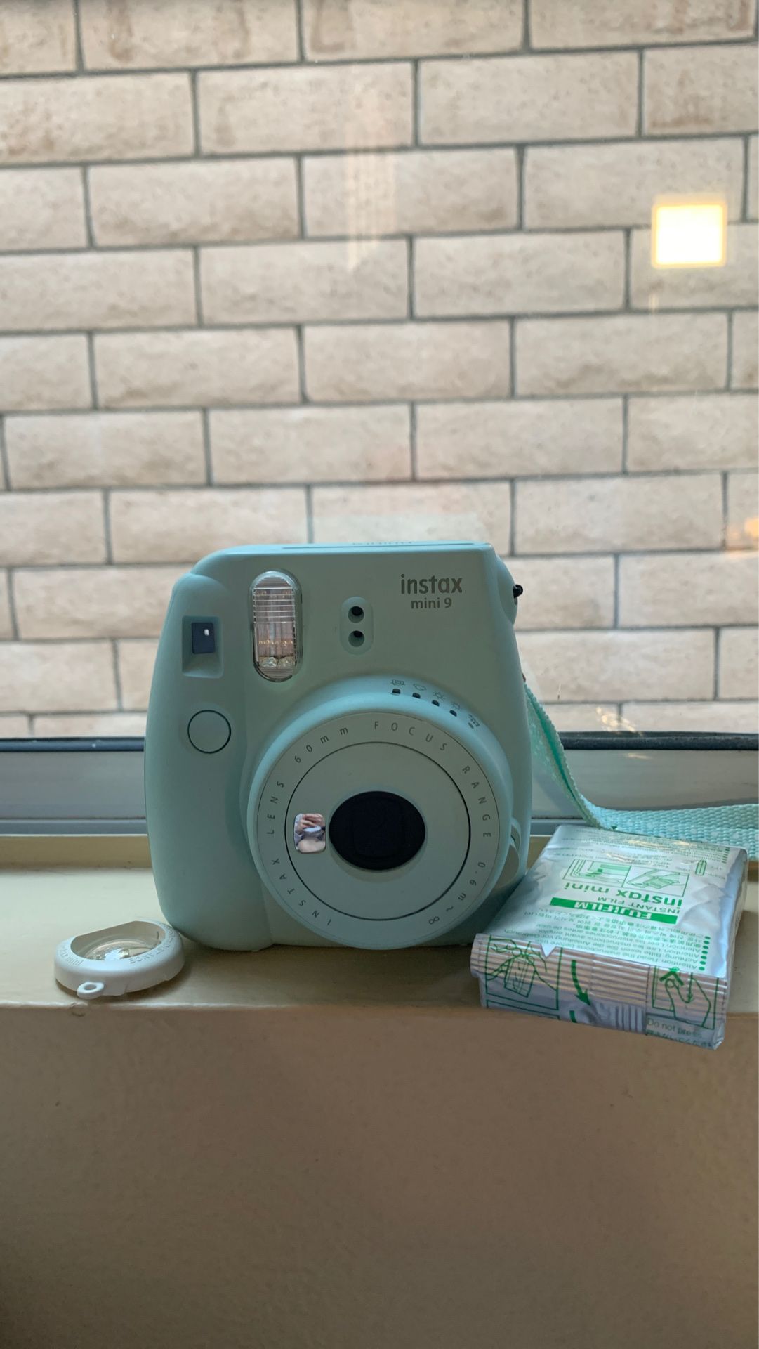 Blue Instax Polaroid Camera