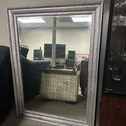 Silver Glitter Mirror 