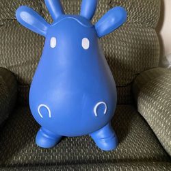 Apple Round Blue Cow Bouncer