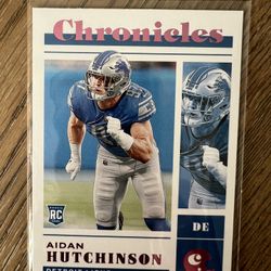 2022 Panini Chronicles Aidan Hutchinson Rookie Pink Parallel #47 Detroit Lions