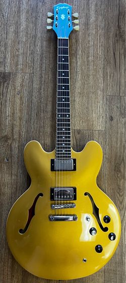 EPIPHONE ES-335 IG SEMI-HOLLOW ELECTRIC GUITAR W/COIL SPLITTING GOLD