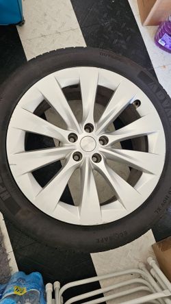 OEM Tesla Model X 20" Slipstream Wheels Silver Set of 4 - 5x120