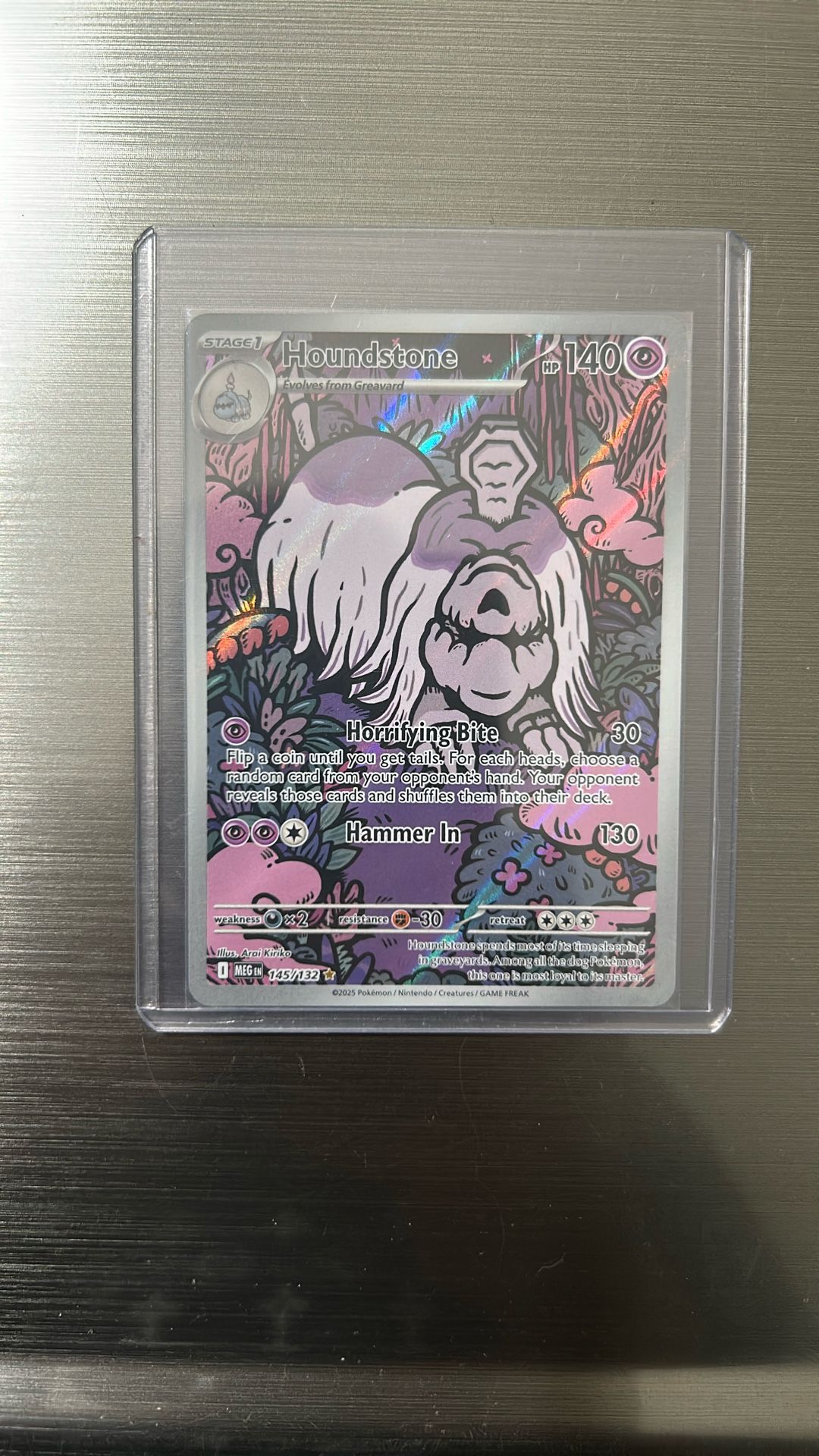 Mega evolution Illustration Rare Houndstone/Shuckle