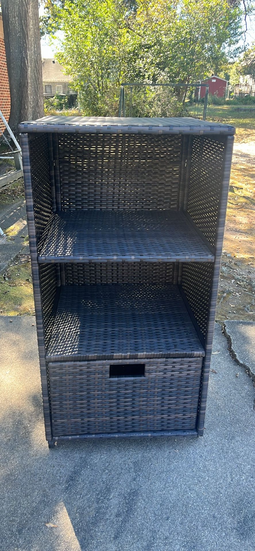 Rattan Towel Holder On Wheels