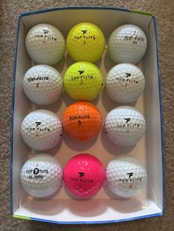 1 Dozen Of Topflite Golf Balls