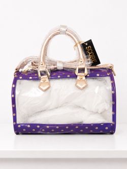 NWT SCORE! GameDay Bag in purple and gold