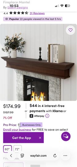 Fire place mantel