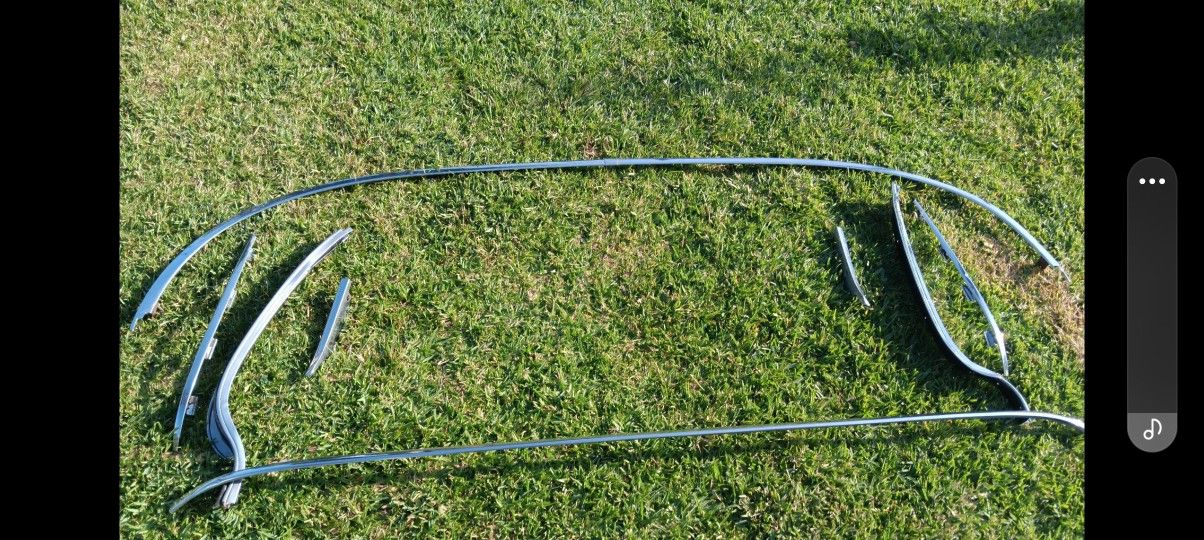 61-62 Chevy Impala Front Windshield Pillars Trim Moldings