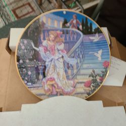 1st edition of Princeton gallery Michael Adams Cinderella with 24 karat gold trim on the plate