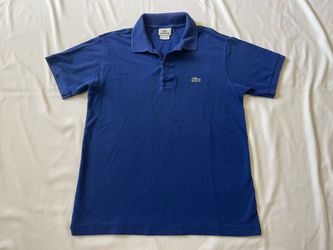 Lacoste Polo Shirt Short Sleeve Top Tee T-shirt Crocodile Royal Blue Men 4 M