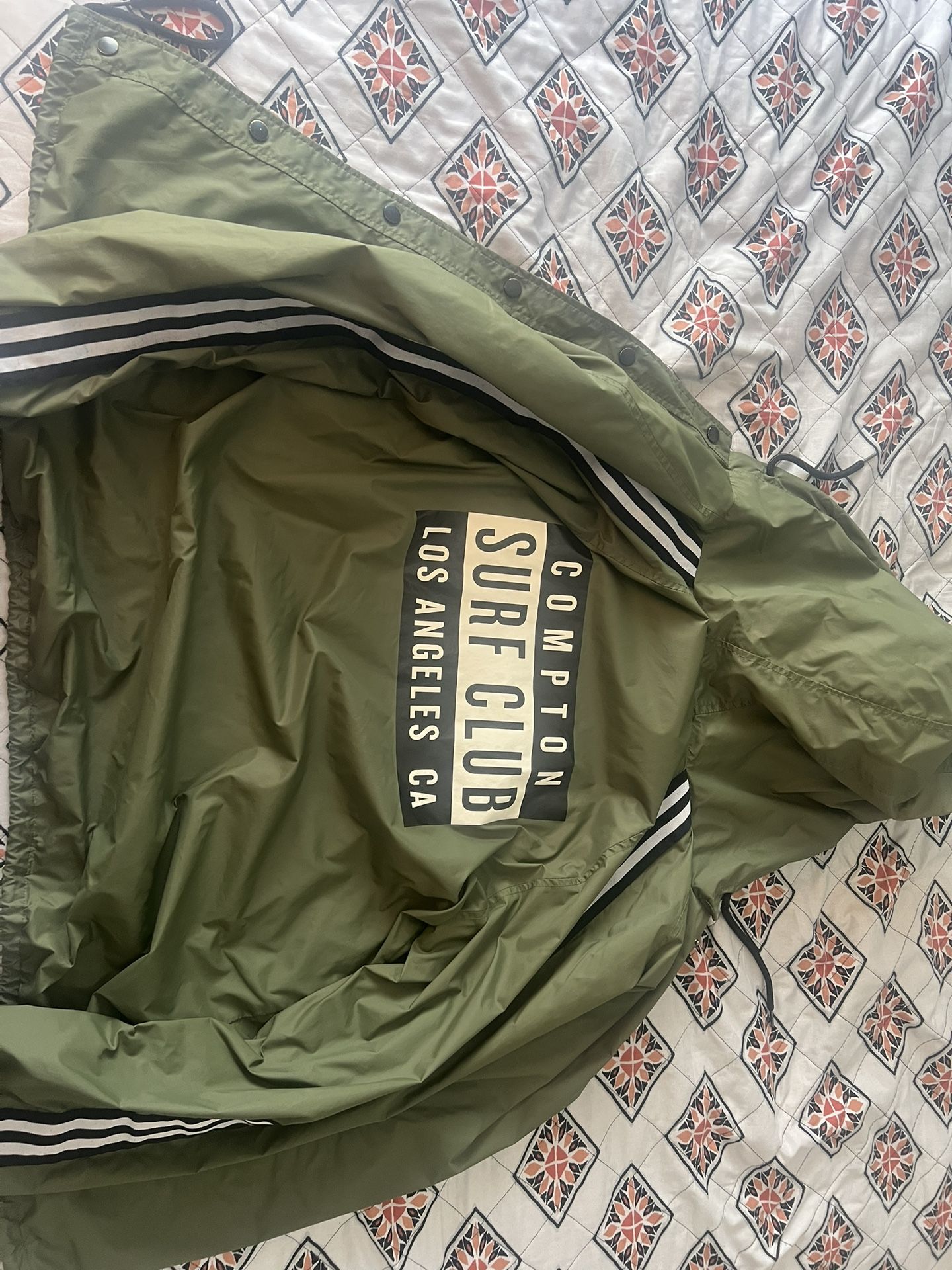 MATIX LOS ANGELES COMPTON SURF CLUB Green Windbreaker Hoodie