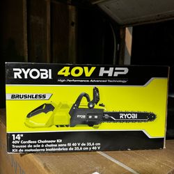 Ryobi 40v 14 inch Chainsaw with Battery and Charger
