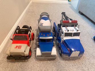 Large Toy Vehicles & Playsets Lot (Jurassic Park, Tonka, Spidey, Green Toys & Paw Patrol)