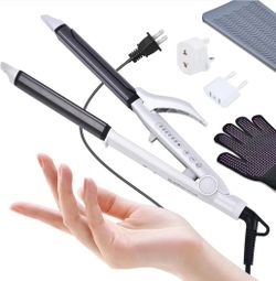 Dual Voltage(100~250V) Travel Curling Iron Straightener European Plug Adapter for International Travel, Europe Travel Essentials for Women, European T