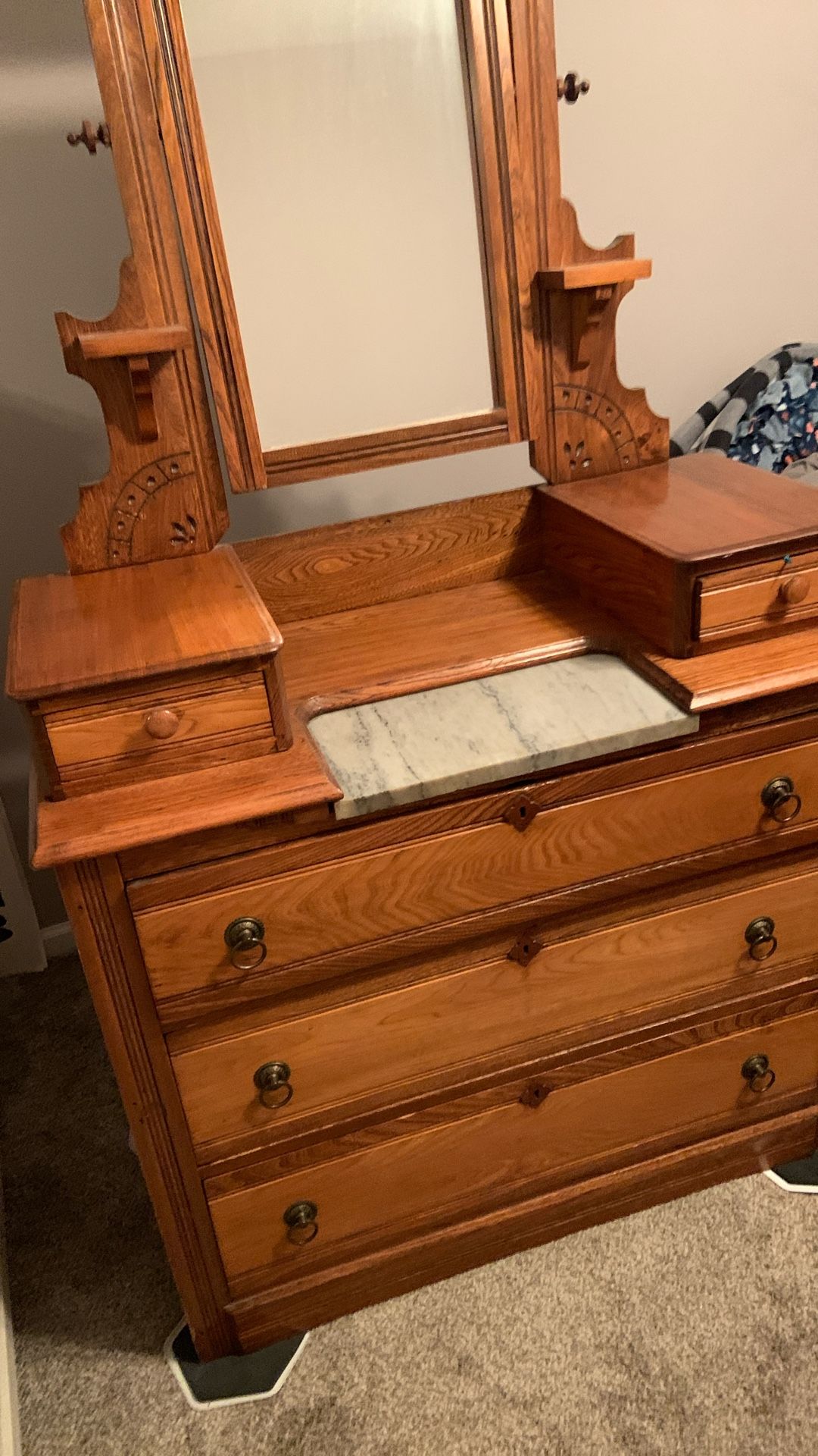 Antique Dresser With Mirror 