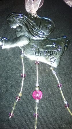 Metal angel ornament car mirror