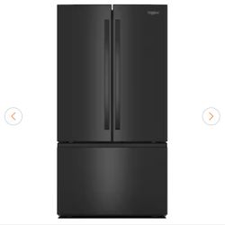 36 in. 31 cu. ft. French Door Refrigerator in Black with Ice Maker