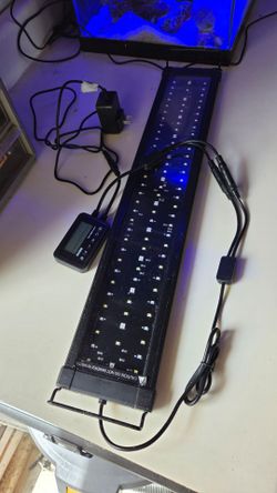 NICREW ClassicLED Marine Saltwater Aquarium Light, 24W for 24–30 inch Tanks