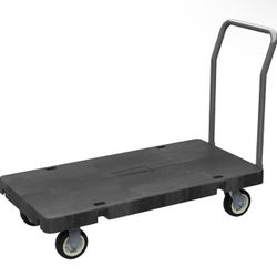 Akro-Mils Versa/Deck Push Dolly Cart with Wheels, Reinforced Plastic Platform Hand Truck retail $665