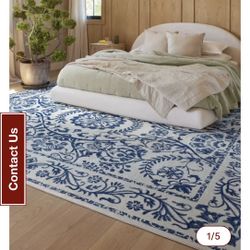 New Ruggable Flatwoven Washable Area Delphina Rug, 8’ x 10