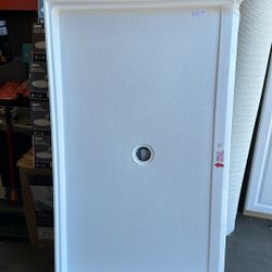 62 in x 38 in  shower base  fiber glass $279