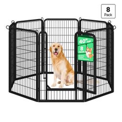 40" Tall 8-Panel Metal Dog Playpen