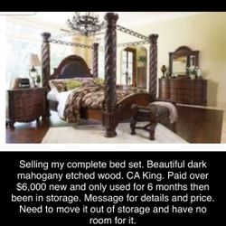 Bed Set Dresser Mirror Nightstand Bench