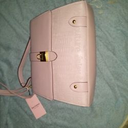 Dusty Blush Lock N Heart Flap Crossbody Purse And Hand Bag