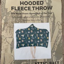 Hooded Fleece Throw (new in bag)