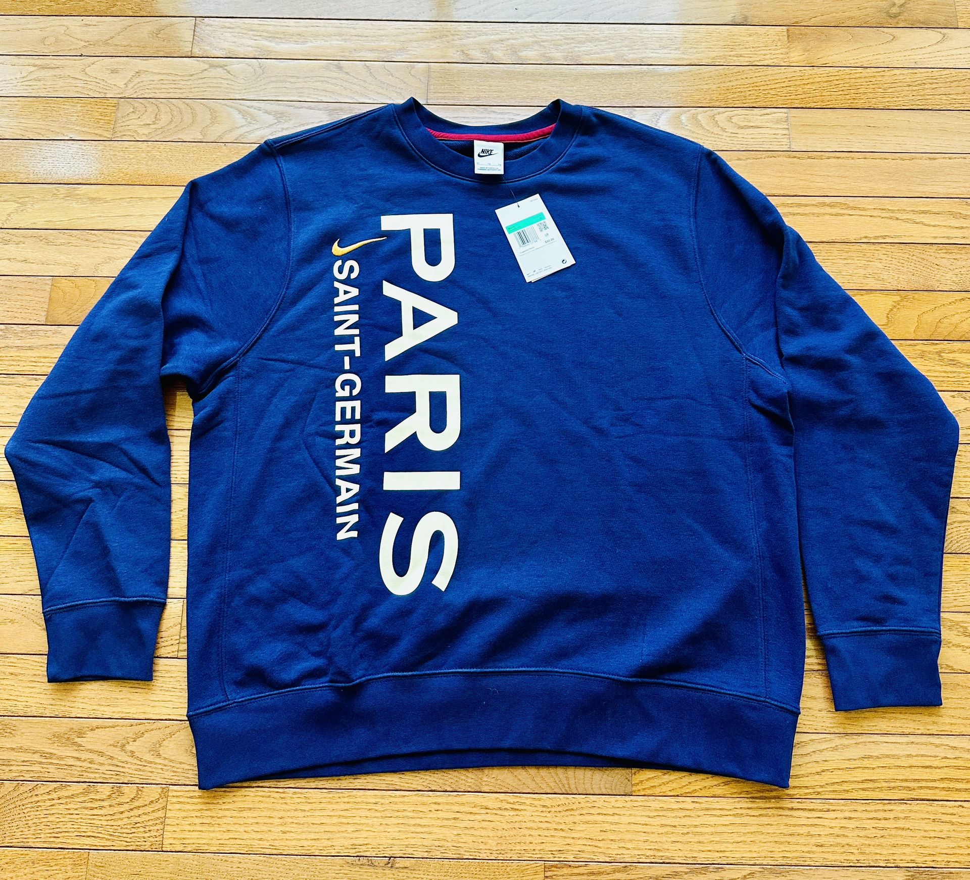 Paris Saint Germain Nike French Terry Crewneck Sweatshirt Size XL PSG DV4596-498