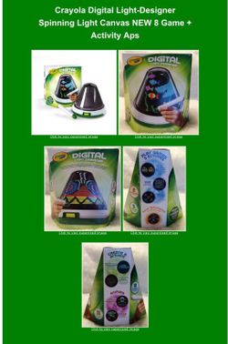 Crayola Digital Light-Designer 8 Game Spinning Light Canvas