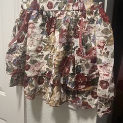 Xhilaration Floral Mini Skirt