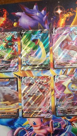 6x V & VMAX Pokemon Trading Cards NM