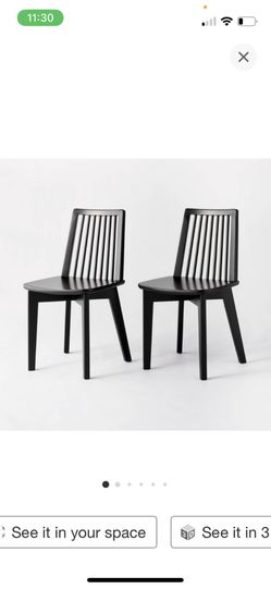 NEW Threshold Wood Dining Chair Set Of 2