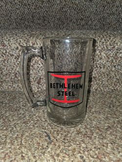 Bethlehem Steel Glass Beer Mug