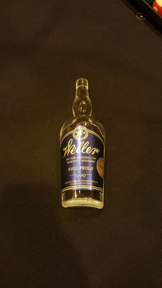 Ashtray Weller Full Proof bourbon bottle FRONT