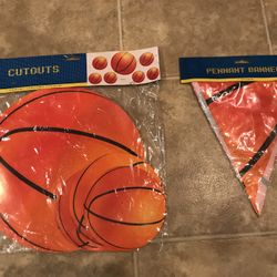 Basketball Cutouts & Pennant Banner 