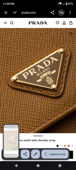 Prada Wallet with Leather Shoulder Strap