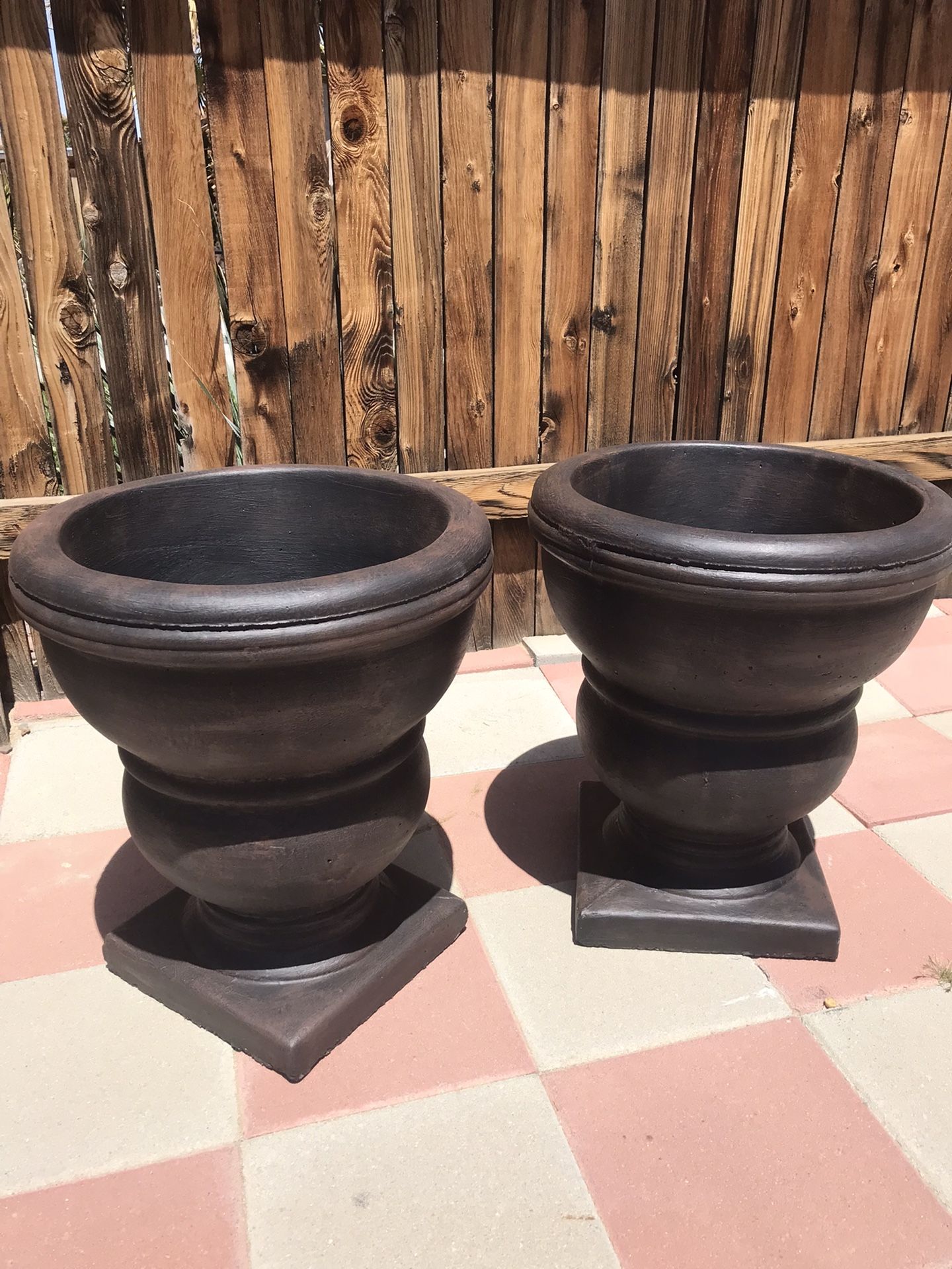 New Flower Pots Made Out Of Cement Beautiful Yard Decoration
