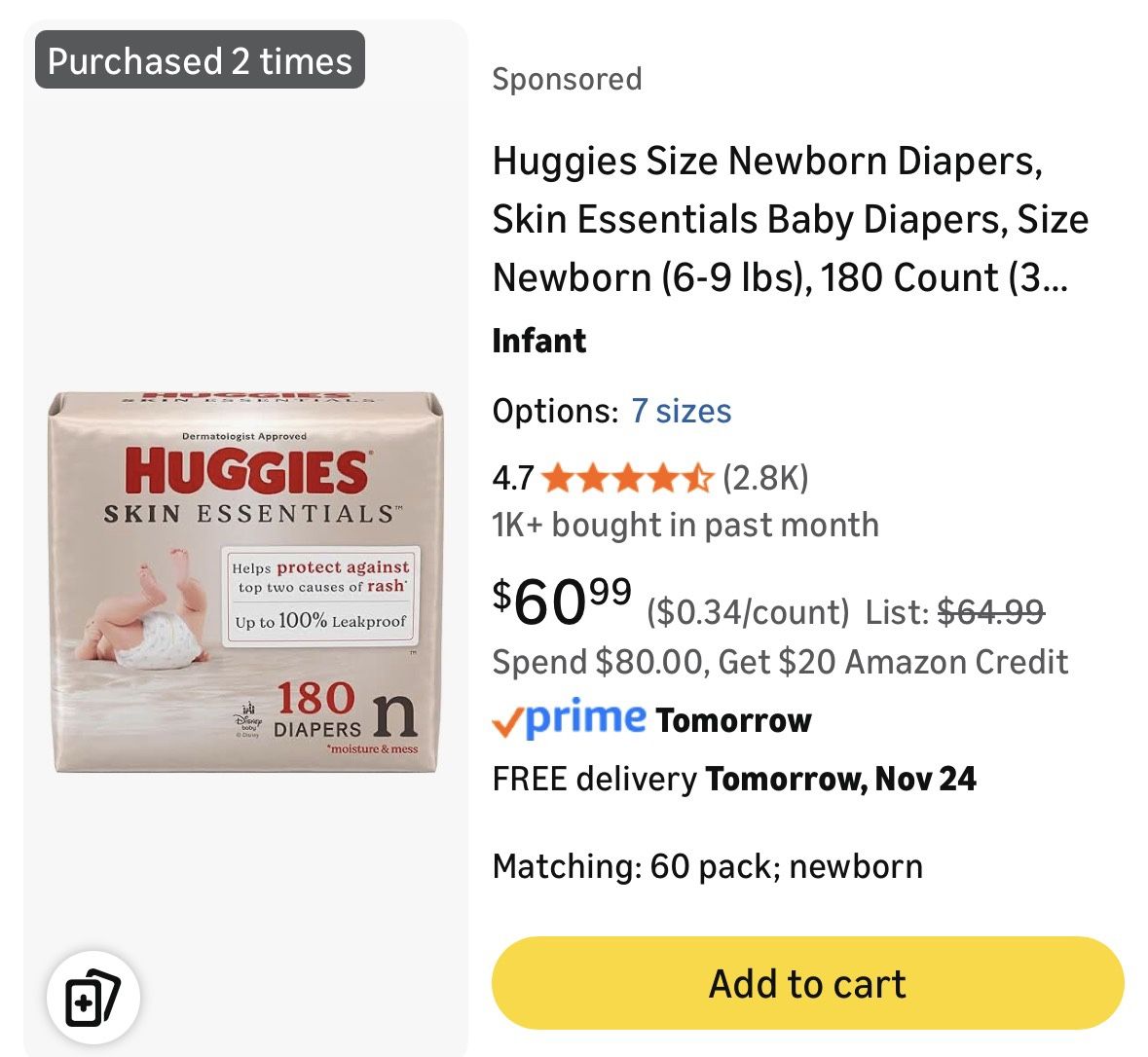 Huggies Newborn Diapers 