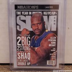 2020-21 NBA Hoops Slam Magazine Shaquille O’neal Holiday Winter Gold foil card
