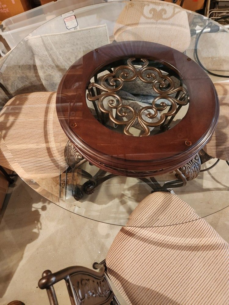 Ashley Furniture Glass Kitchen Table
