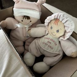 Pink Plush Raddle . Baby's First Doll. 