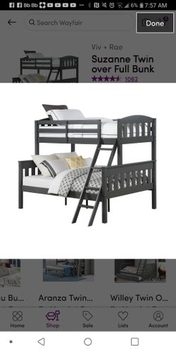 Brown themed Twin/Full bunk bed