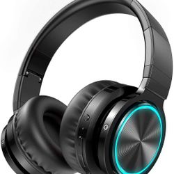 Wireless Bluetooth Headphones,HD Stereo Sound Over Ear Headphones with Built-in Microphones, Deep Bass 20 Hours Playtime, Fast Charge Bluetooth 5.0 He