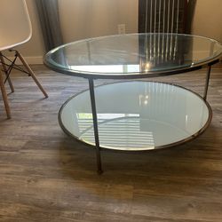 Gold And Glass Coffee Table