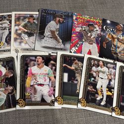 Hey Padres Fans! Lot of 9 San Diego Padres Cards - Topps Series 1 