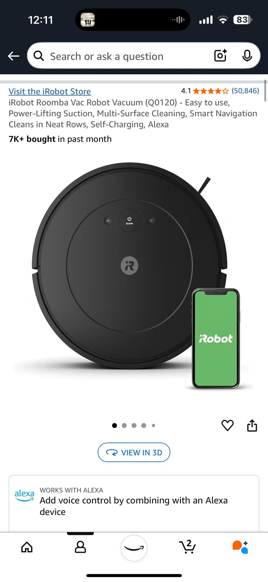 Irobot Roomba Q0120. ( Pick Up Only In Koreantown)